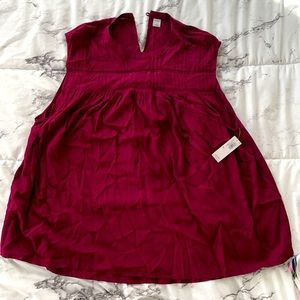 NWT Women’s Burgundy Flowy Top